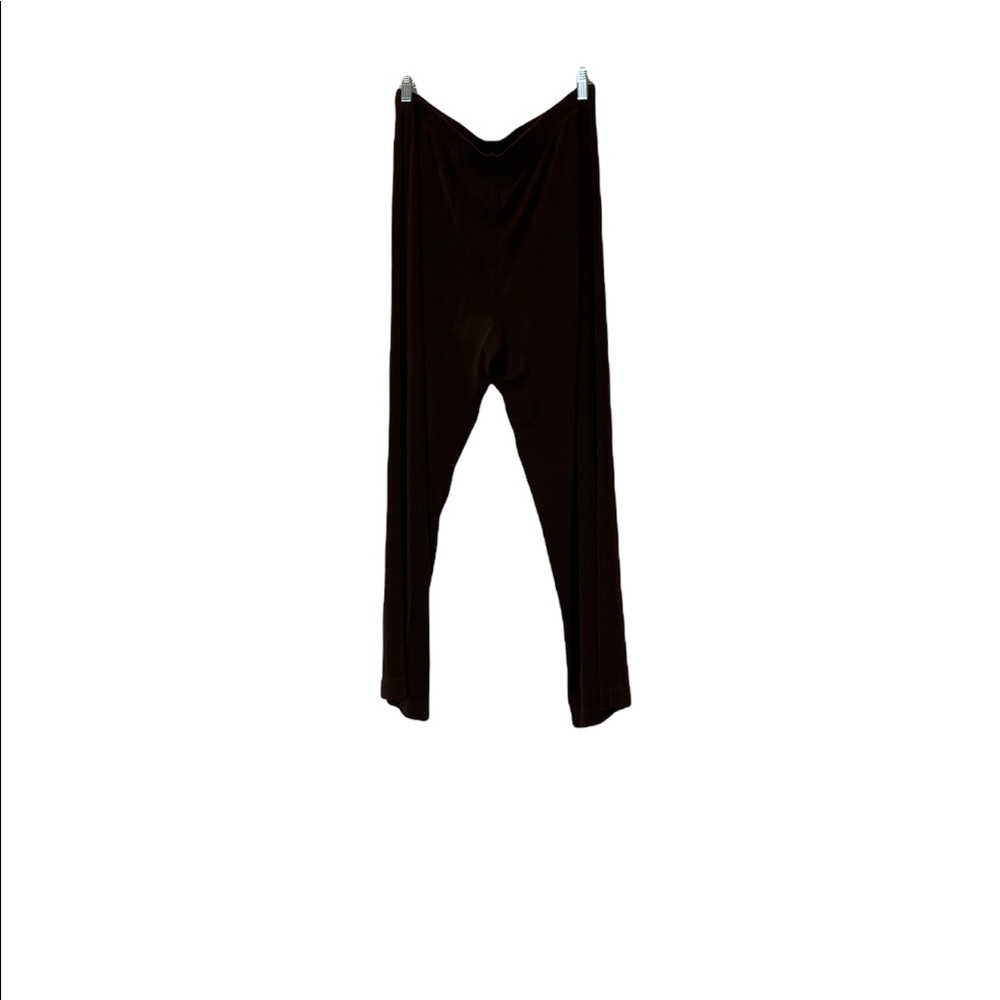Elastic Wide Leg Brown L Pants